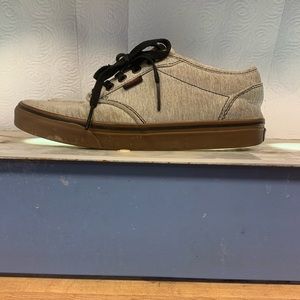 Vans Mens Size 9 Lace Up Canvas Skate Skateboarding Shoes TB4R Low Top Gray